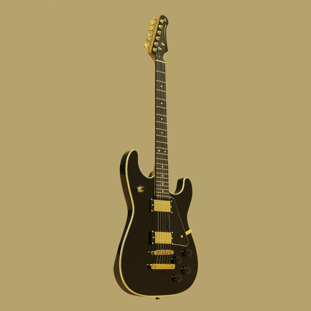 Guitarra Electrica Stratocaster Les Paul Aniversario STAGG 30THLEGACYBLK