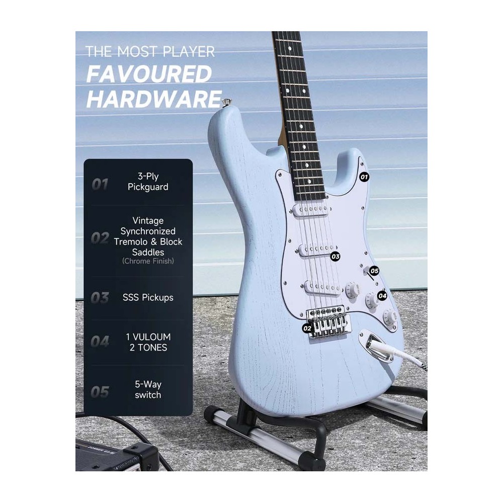 Pack Guitarra Electrica y Amplificador DONNER EC6958