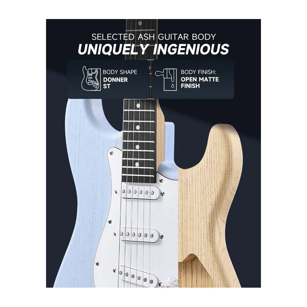 Pack Guitarra Electrica y Amplificador DONNER EC6958