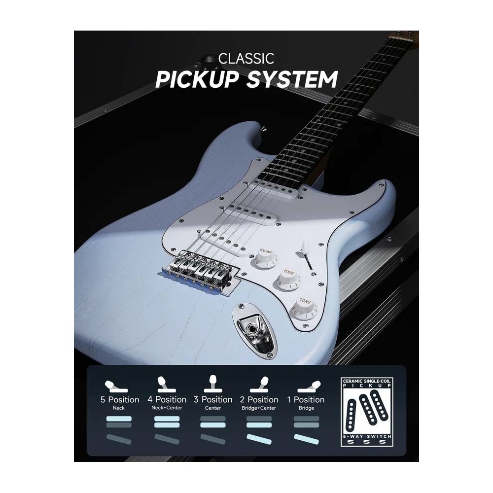 Pack Guitarra Electrica y Amplificador DONNER EC6958