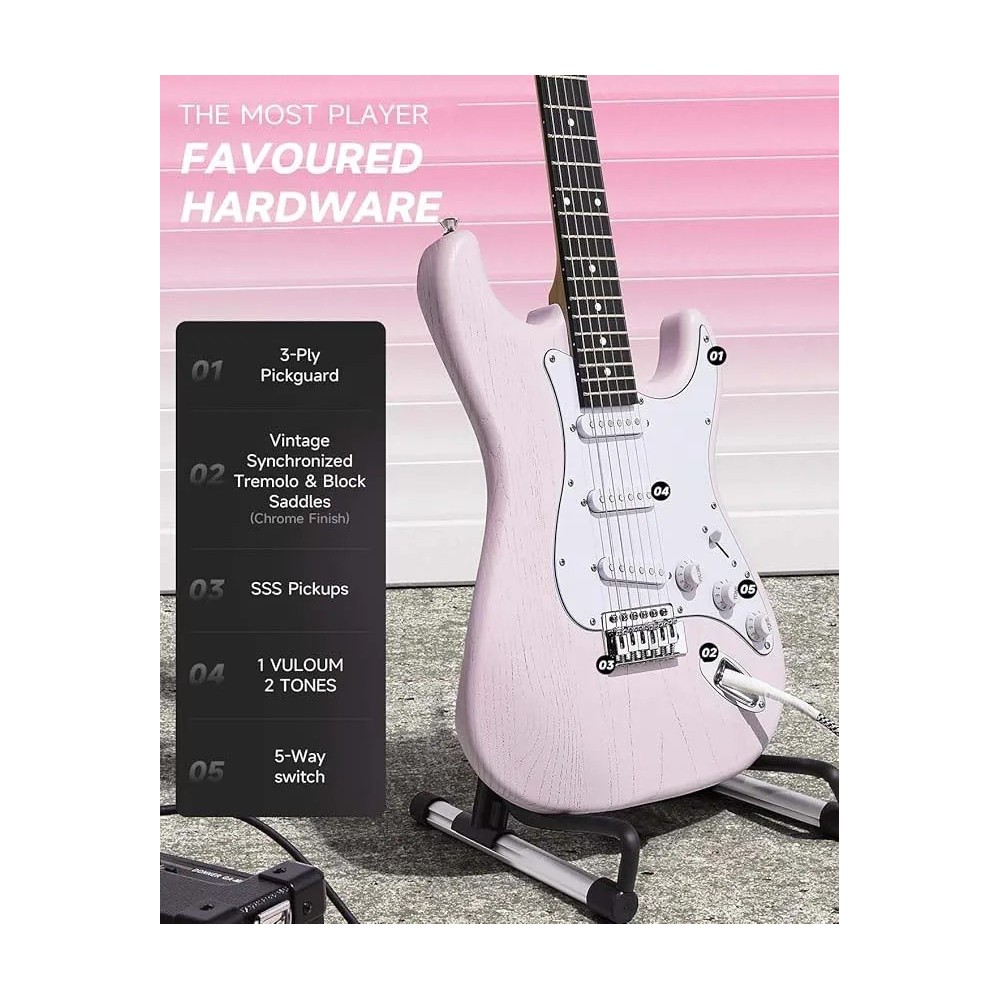 Pack Guitarra Electrica y Amplificador DONNER EC6957