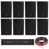 Pack Audio 8 Bafles LD SAT 6.5" Potencia SAE y Cables