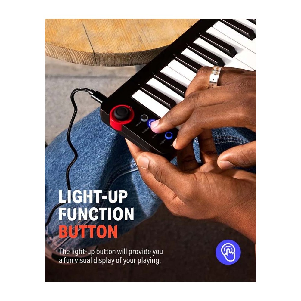 Controlador Midi USB 25 Teclas DONNER EC3333