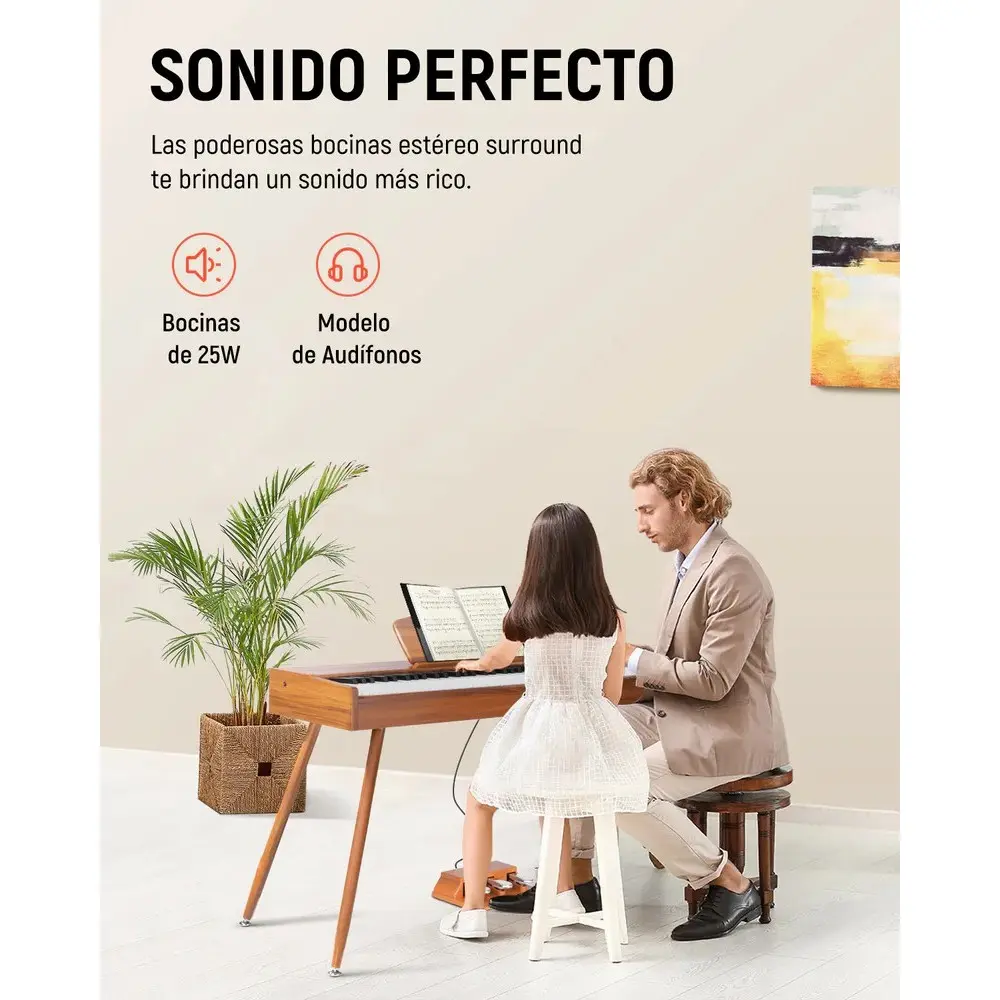 Piano Digital Color Madera 88 Teclas Donner EC3201