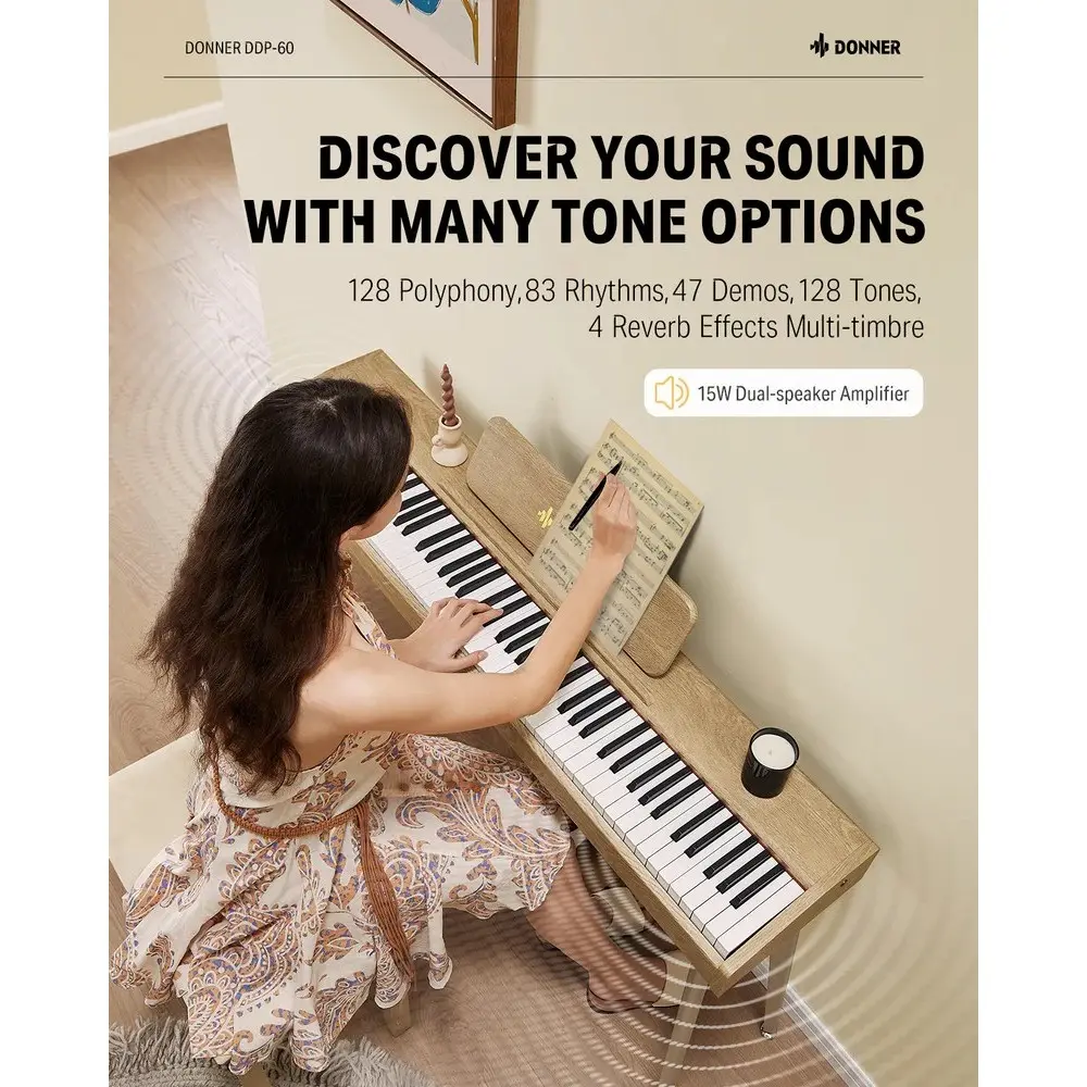 Piano Digital teclas semipesadas DONNER EC6680