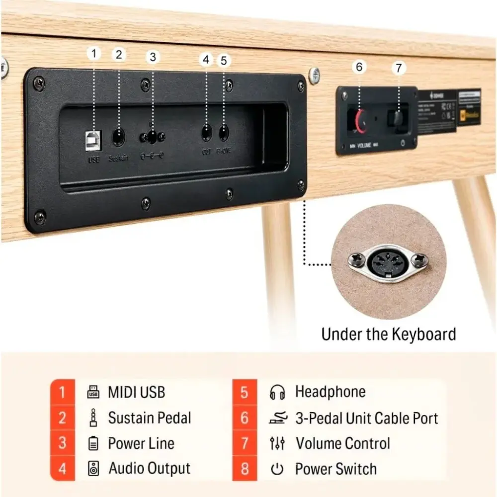 Piano Digital teclas pesadas DONNER EC6770