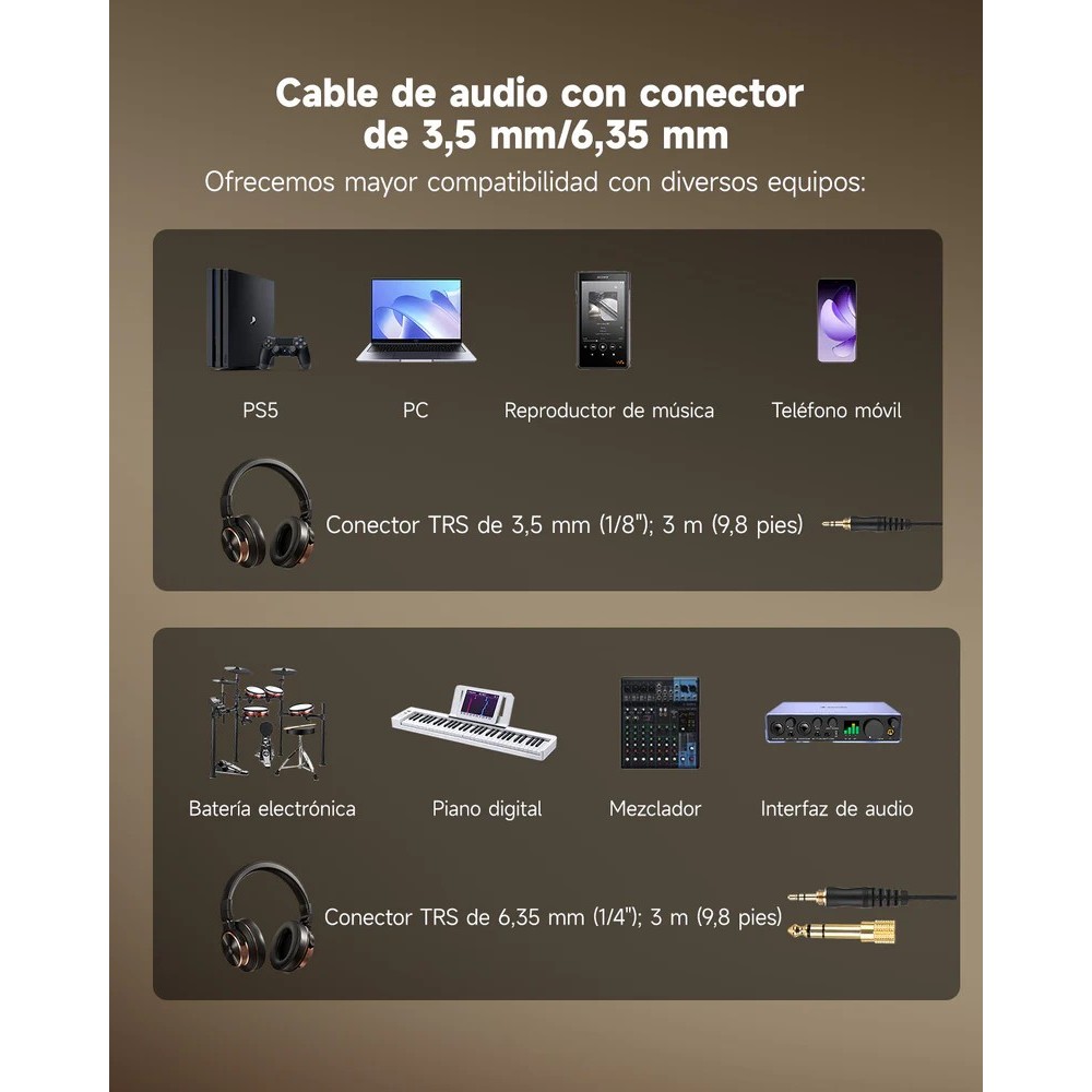 Auriculares De Estudio DONNER M100 Cable intercambiable