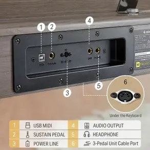 Piano Digital teclas semipesadas DONNER EC6787