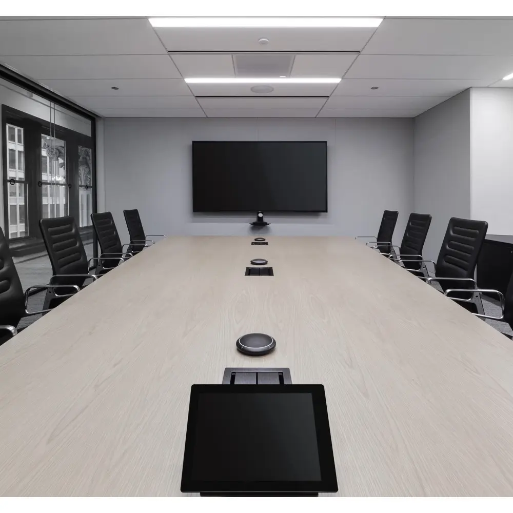 Pack Sonido Sala Reuniones Bafles de Techo Microfonos de Mesa Mixer Videoconferencia