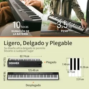 Piano Digital Plegable DONNER EC6856