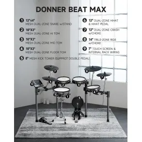 Bateria Electronica 5 Cuerpos DONNER EC6992