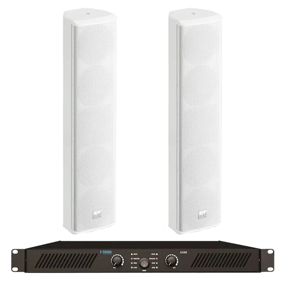 Pack Sonido Bafles LD 4 x 4" Potencia Ideal Iglesias Catolicas