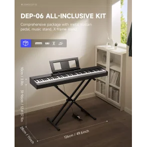 Piano Digital teclas livianas DONNER EC7005