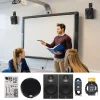 Pack Sonido Sala de Reunion Bafles Pared Microfono Mesa Mixer