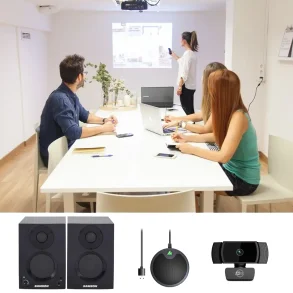 Pack Sonido Sala de Reuniones Monitores Microfono y Camara USB