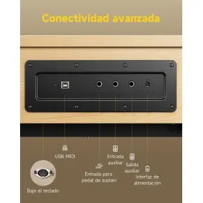 Piano Digital con tapa y Bluetooth DONNER EC7132