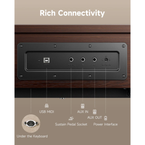 Piano Digital con tapa y Bluetooth DONNER EC7133