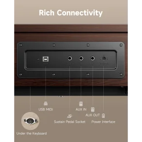 Piano Digital con tapa y Bluetooth DONNER EC7133