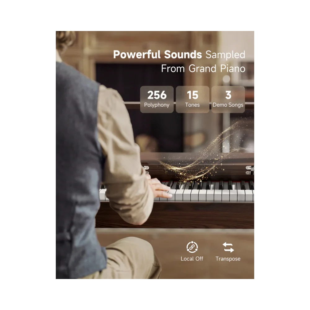 Piano Digital con tapa y Bluetooth DONNER EC7133
