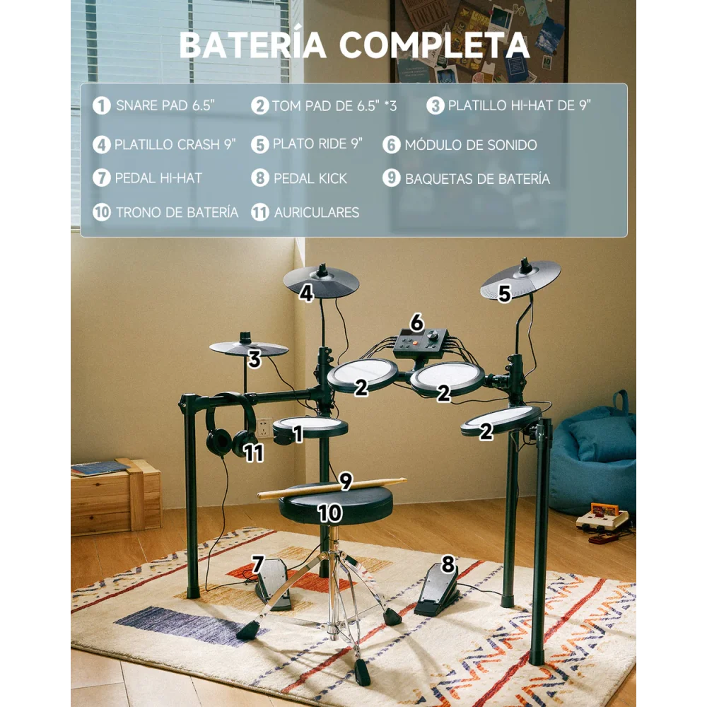 Bateria Electronica para Niños DONNER EC7169