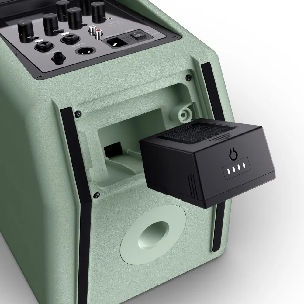 Bafle Activo de 8" con 2 Microfonos Inalambricos