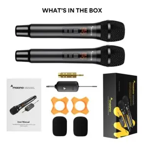 Bafle Activo de 8" con 2 Microfonos Inalambricos