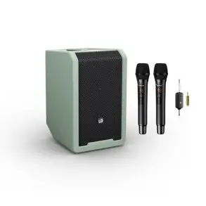 Bafle Activo de 8" con 2 Microfonos Inalambricos