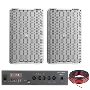 Pack Musica Funcional Exterio Parlantes LD Potencia Rollo Cables