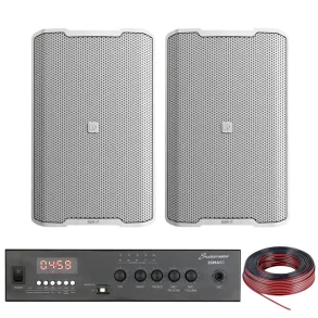 Pack Musica Funcional Parlantes LD Potencia Rollo Cables