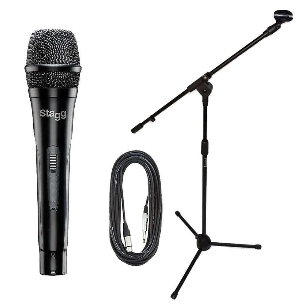 Pack Microfono Dinamico SDMP30 Pipeta Pie Cable XLR PLUG