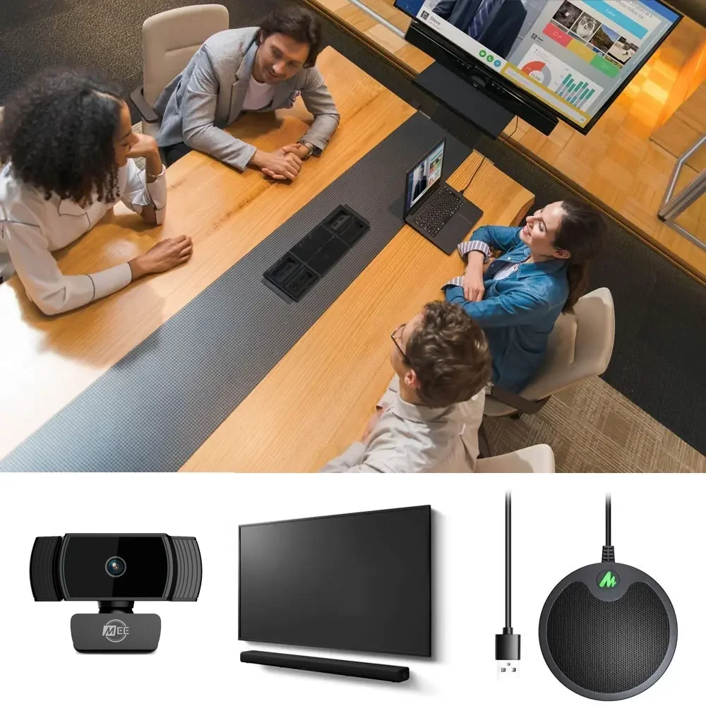 Pack Sonido Sala de Reuniones Bafle Bluetooth Microfono y Camara USB