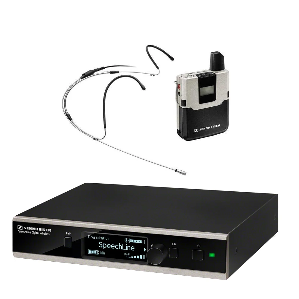 Sistema Inalambrico con Vincha Y bateria recargable Sennheiser SL HEADMIC SET DW-4-US R