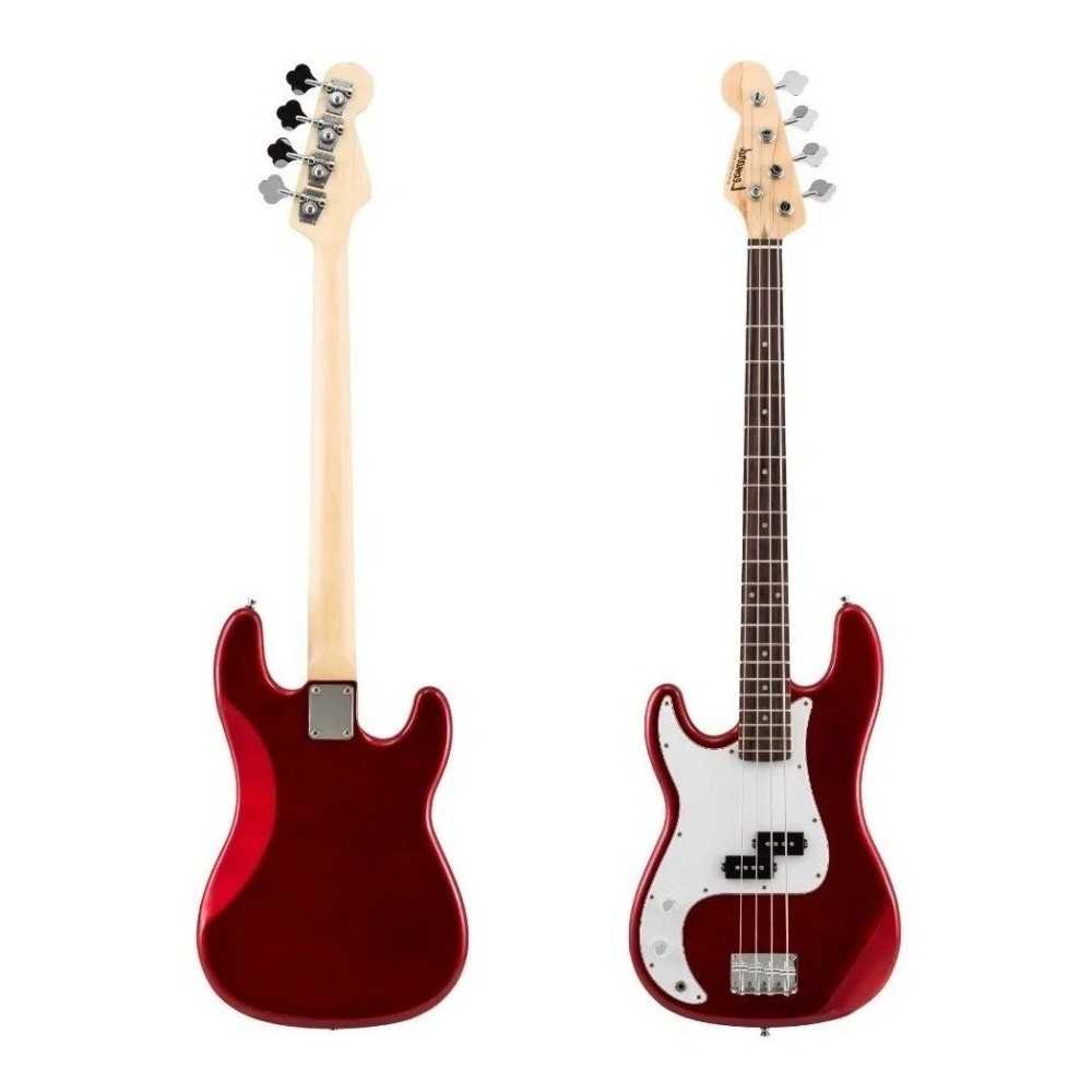 Bajo Eléctrico Zurdo Leonard Precision 4 Cuerdas Rojo Metálico OUTLET