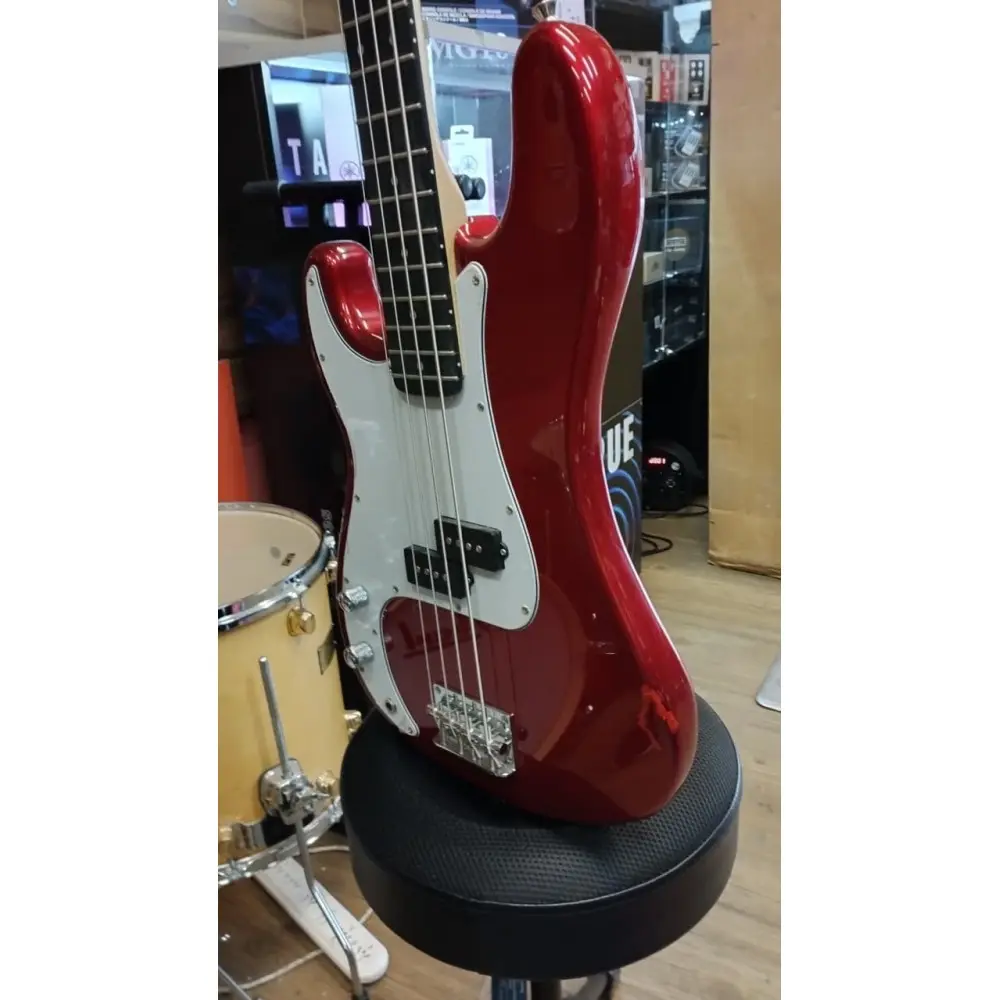 Bajo Eléctrico Zurdo Leonard Precision 4 Cuerdas Rojo Metálico OUTLET