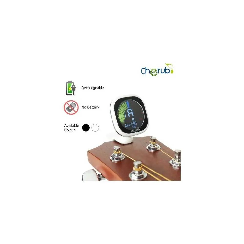 Afinador Clip Flex 360 Cromatico Guitarra Bajo Recargable