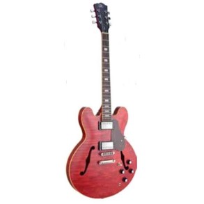 Guitarra Electrica 335 Semi Hollow Roja Sx SEL6FOTRD