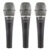 Paquete de 3 micrófonos dinámicos supercardioides Cad D38X3
