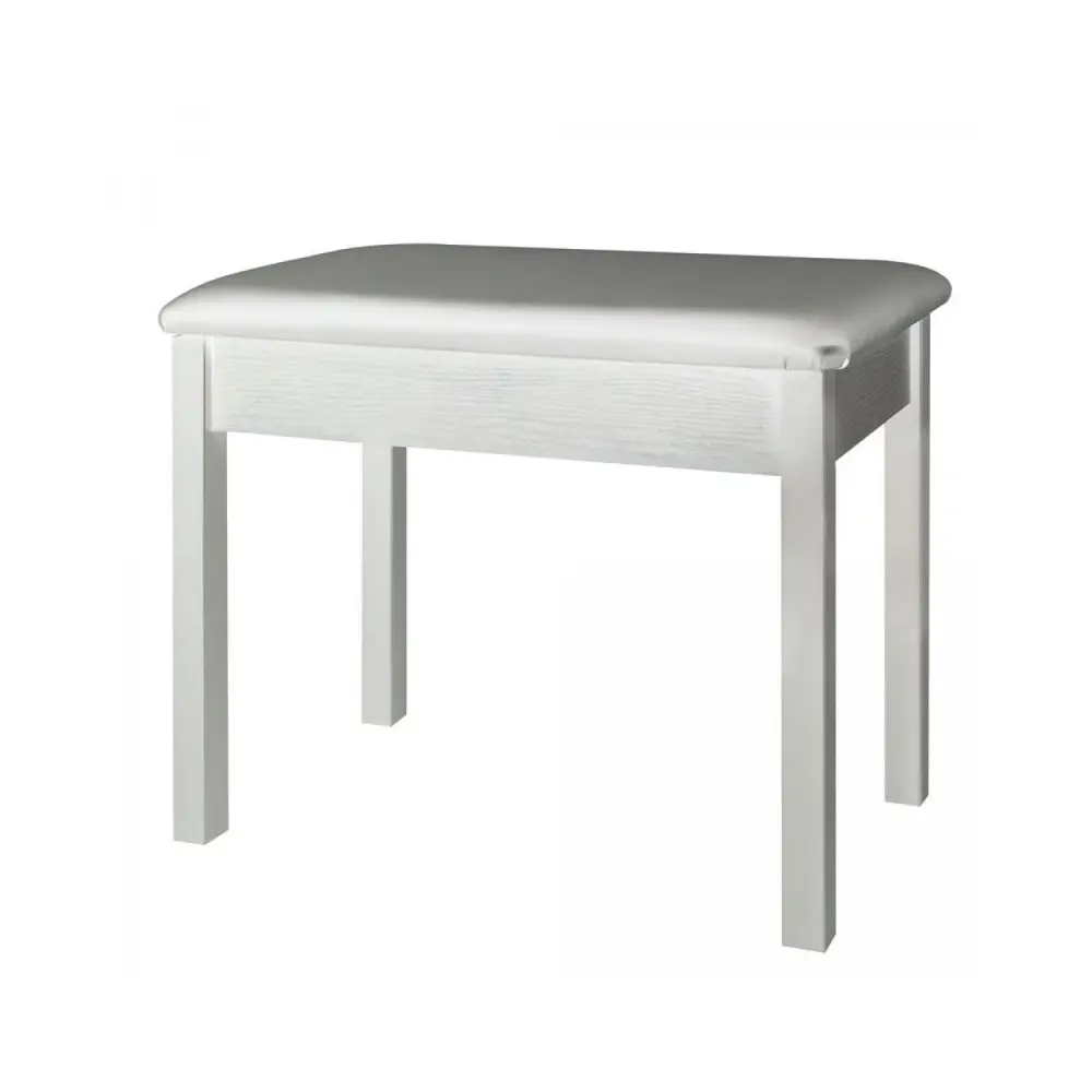 Taburete para piano o teclado On Stage KB8802W banqueta madera Blanca