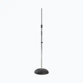 Soporte de micrófono recto con base redonda On Stage MS7201 Cromado