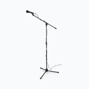 Combo Microfono para voces con soporte On Stage MS7500 Incluye Funda + pipeta + Cable XLR