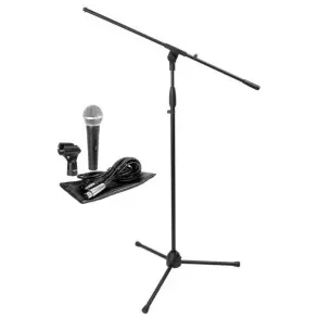 Paquete de microfono cardioide dinamico con soporte On Stage MS7500