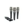 Paquete de 3 micrófonos dinámicos supercardioides Cad D38X3