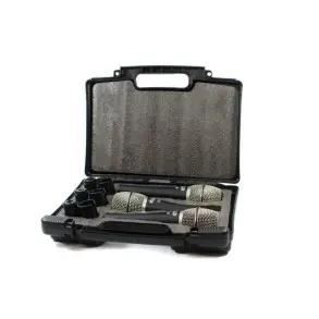Paquete de 3 micrófonos dinámicos supercardioides Cad D38X3
