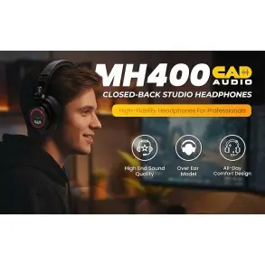 Auriculares de estudio cerrados Transductores de 50 mm Cad MH400