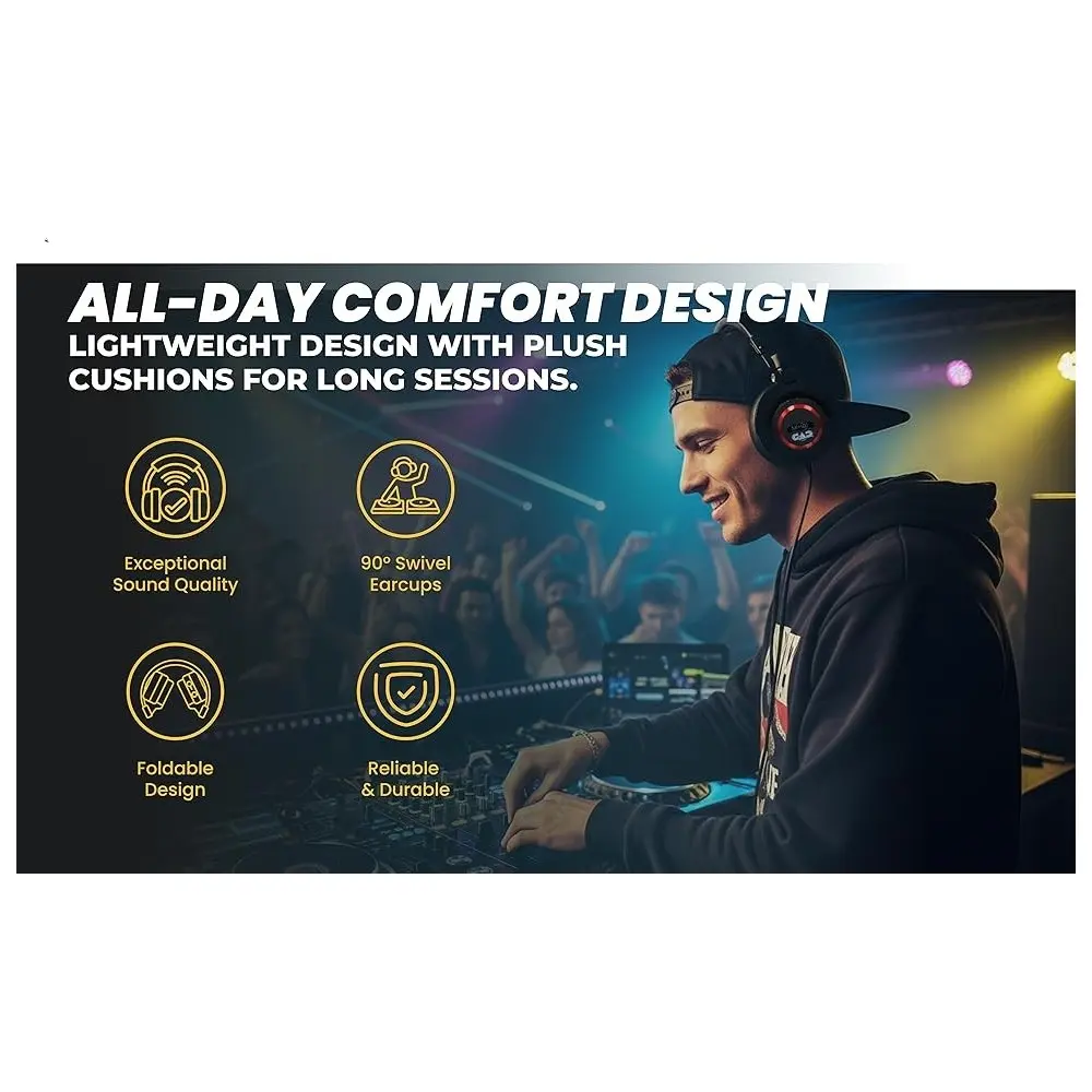 Auriculares de estudio cerrados Transductores de 50 mm Cad MH400