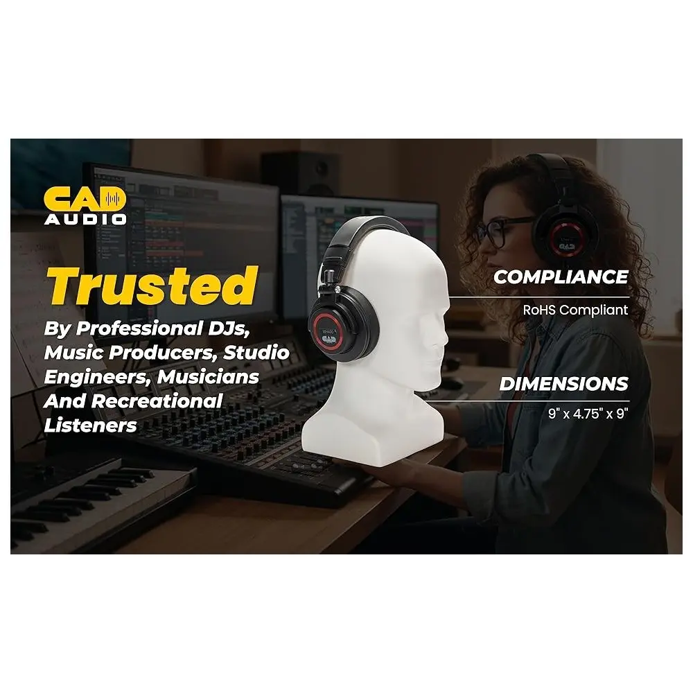 Auriculares de estudio cerrados Transductores de 50 mm Cad MH400