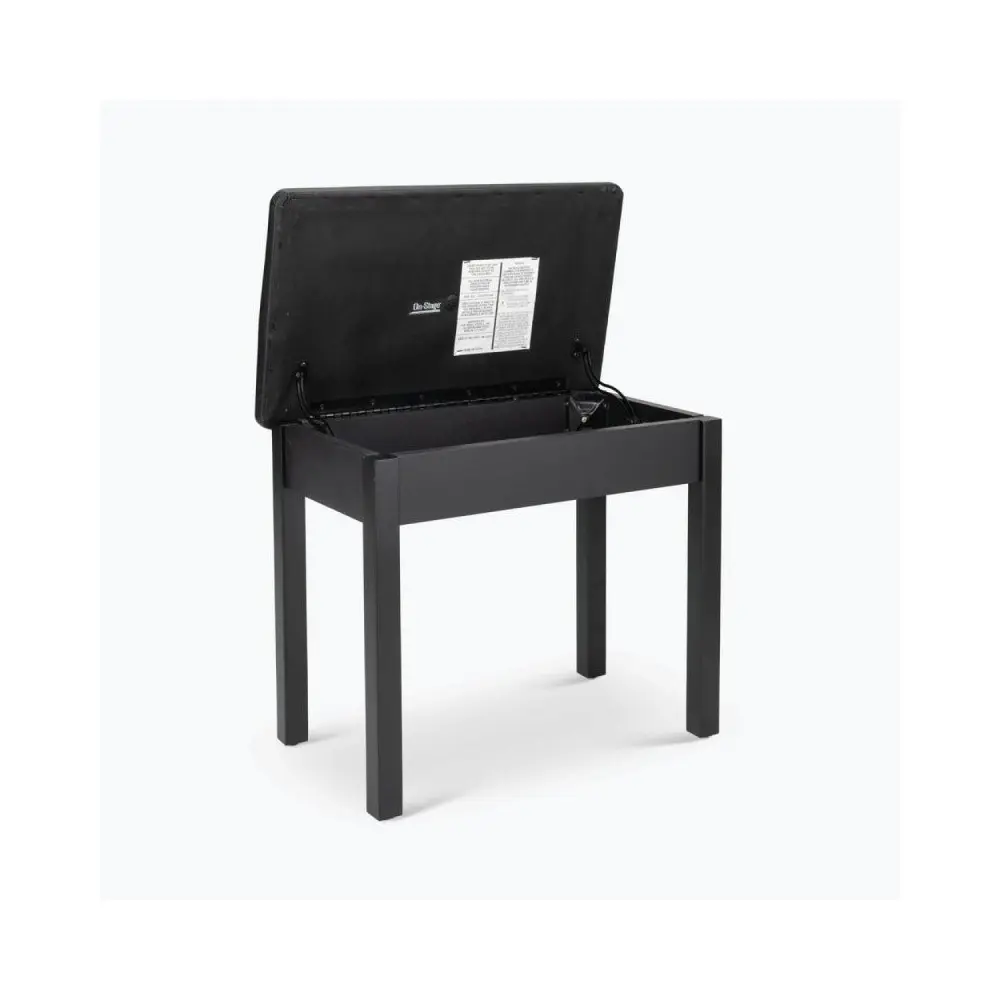 Taburete para piano o teclado On Stage KB8902B banqueta madera con Tapa