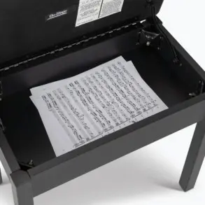 Taburete para piano o teclado On Stage KB8902B banqueta madera con Tapa