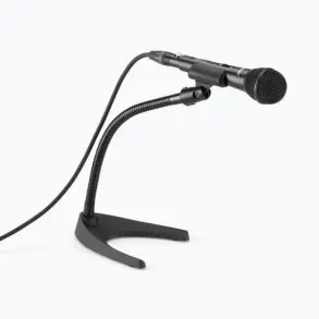 Soporte para micrófono de escritorio con cuello de ganso flexible On Stage DS6213 Base pesada