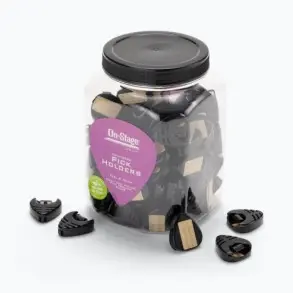 Balde Con 100 Porta Púas para guitarra On Stage GSAPK6500 autoadhesivo